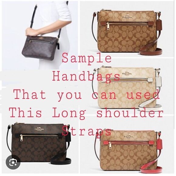 Long shoulder straps GENIUNE LEATHER NEW BROWN - Picture 8 of 10